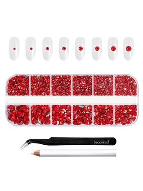 Red Rhinestones Flatback Light Siam 2500pc Set